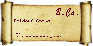 Baldauf Csaba névjegykártya